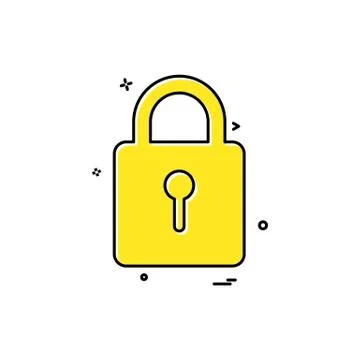 Keyhole lock safe icon vector design Stock Illustration