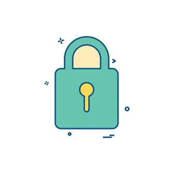 Keyhole lock safe icon vector design Stock Illustration