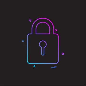Keyhole lock safe icon vector design イラスト素材