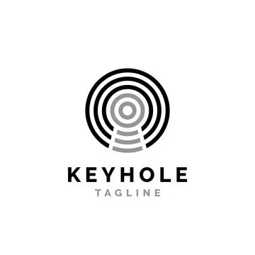 Keyhole logo design  Stock Illustration