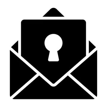 Keyhole with mail vector design of email security, editable icon Stock Illustration