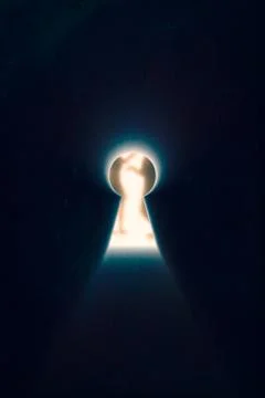 Keyhole with rays of light Stock Illustration