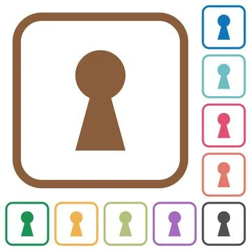 Keyhole simple icons 스톡 일러스트