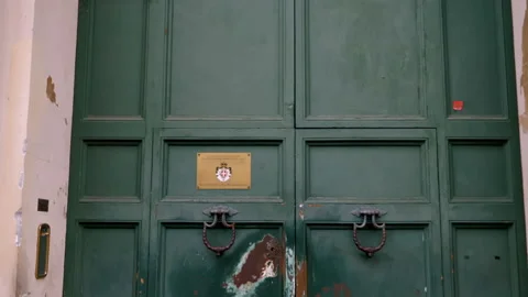 Keyhole, through which one can see three countries in a one spot Stock Footage 153671236