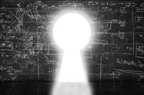 Keyhole in the wall,idea concept Stock Photos