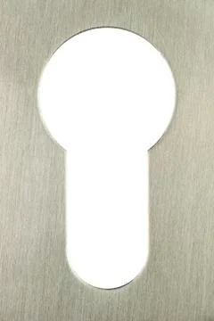 Keyhole white. Stock Photos