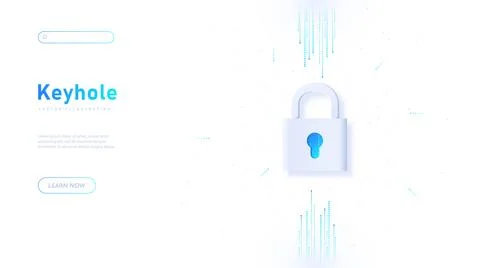 Keyhole white poster vector 스톡 일러스트