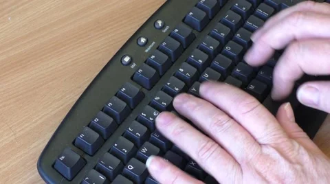 Keying in data using a computer keyboard Stock Footage 45976649