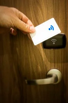 Keyless door unlock Stock Photos