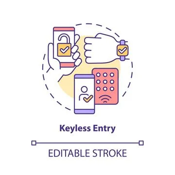 Keyless entry concept icon Stock Illustration