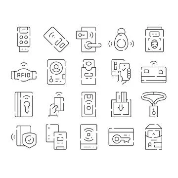 Keyless security access and digital identification systems Stock Illustration