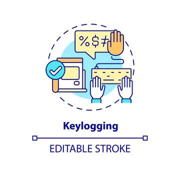 Keylogging concept icon Illustrazione stock