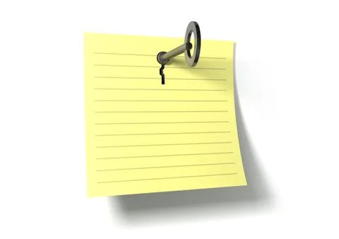 Keynote key in a note Stock Illustration