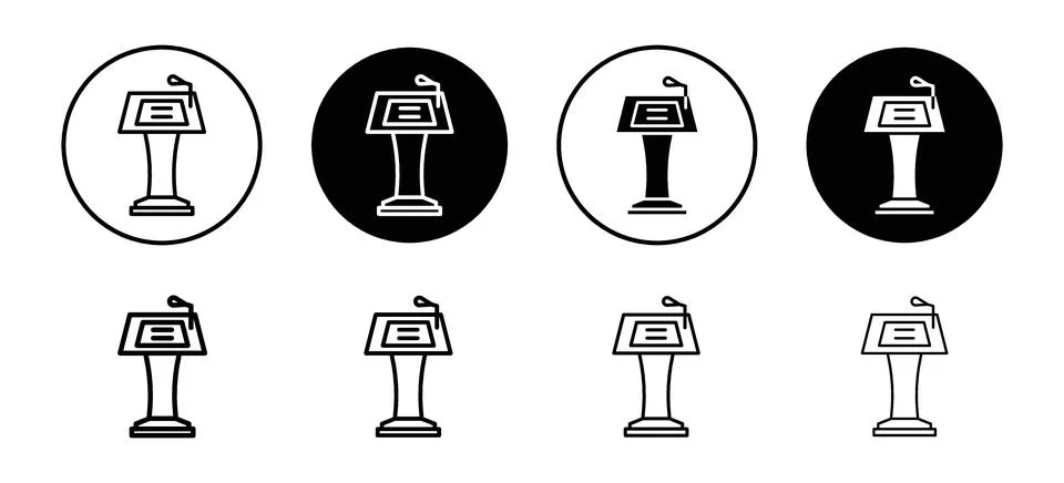 Keynote presentation vector icon set collection. Keynote presentation Outli.. Stock Illustration