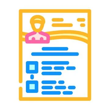 Keynote speaker color icon vector illustration Stock Illustration