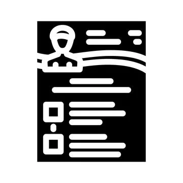 Keynote speaker glyph icon vector illustration Stock Illustration