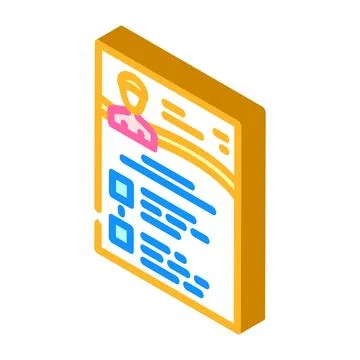 Keynote speaker isometric icon vector illustration Stock Illustration