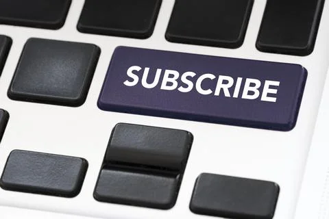 Keypad button with the word Subscribe. Online marketing, social networking Stock Photos