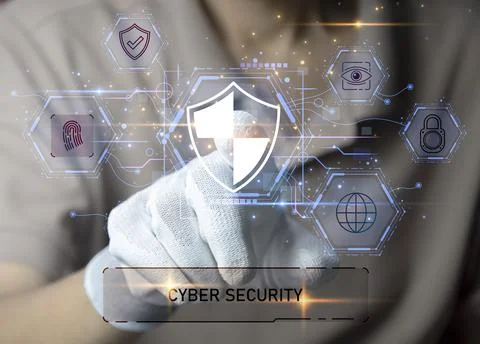 Keypad, cyber shield, lock, technology security system. Digital link. Cyber.. Stock Photos