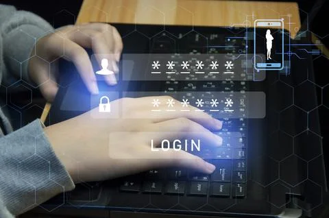 Keypad, cyber shield, lock, technology security system. Digital link. Cyber.. 写真素材
