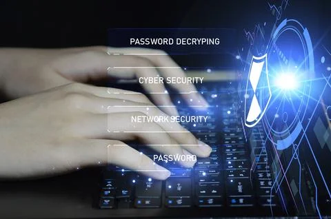 Keypad, cyber shield, lock, technology security system. Digital link. Cyber.. 写真素材