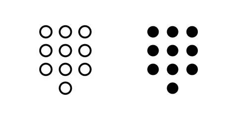 Keypad icon collection in black, Line icons, flat symbols Stockillustratie