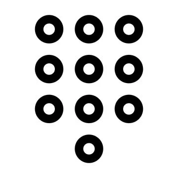 Keypad icon line isolated on white background. Black flat thin icon on mode.. Stock Illustration