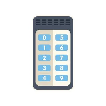 Keypad intercom entry system with number buttons Stock Illustration