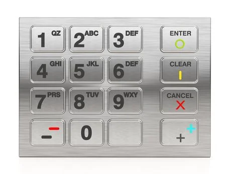 Keypad isolated on white background. 3D illustration Stock-Illustration