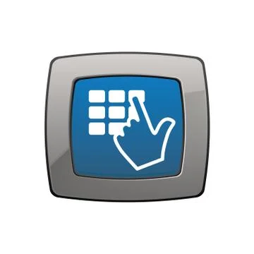 Keypad screen pointer hand Illustrazione stock