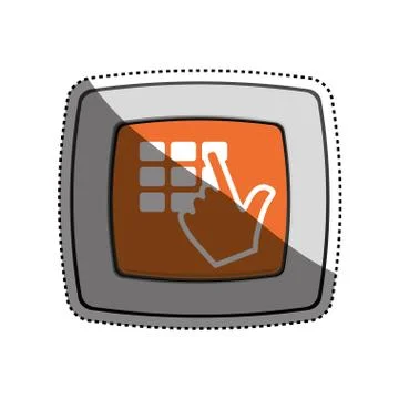 Keypad screen pointer hand Stockillustratie