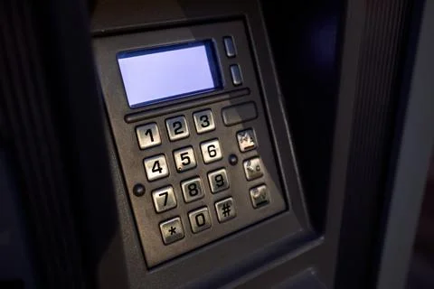 Keypad on a secure electronic device Stock Photos