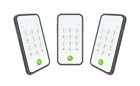 Keypad for on smartphone screen. Application Interface on mobile phone. Vector Ilustración de archivo