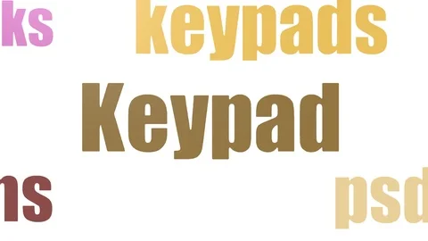 Keypad Word Cloud Animated Isolated Stock Footage 107242992