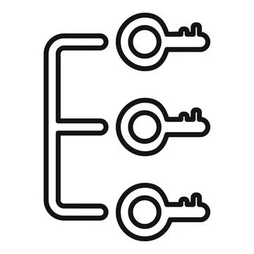 Keys accessing data system representing password management イラスト素材