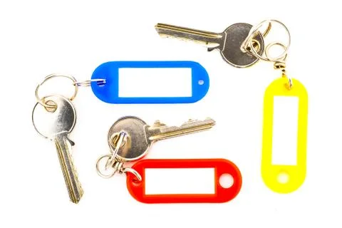Keys and labels Stock Photos