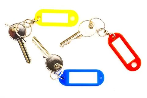 Keys and labels Stock Photos