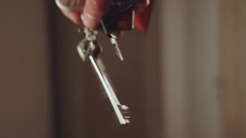Keys are ringing, a bunch of keys are ringing Stock Footage 317849330