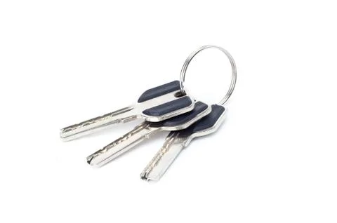 The keys to the castle on a white background Stock Photos