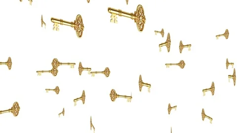 Keys classical flying in 4k intro title Stock-Footage 332221977