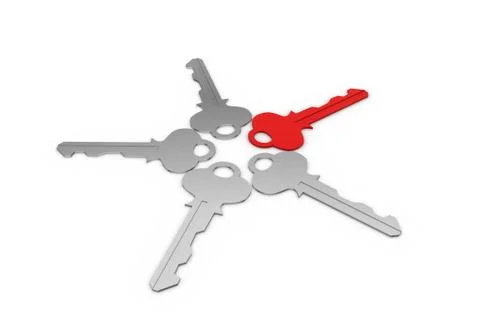 Keys in different color Free Stock Illustration
