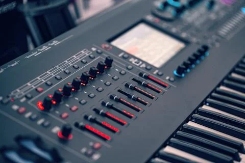 Keys electronic synthesizer Stock Photos