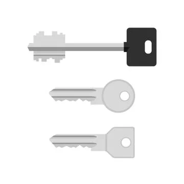 Keys flat icon. Stock Illustration