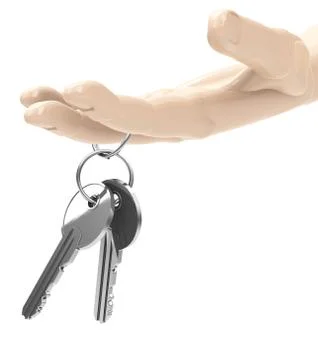 Keys in a hand Stock Illustration