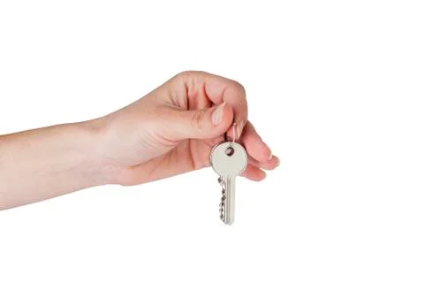 Keys in hand Stock Photos
