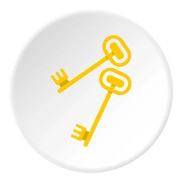 Keys icon circle Stock Illustration
