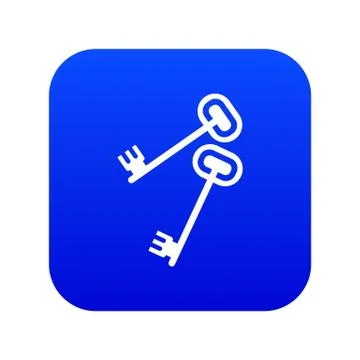 Keys icon digital blue Illustrazione stock