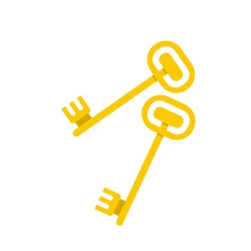 Keys icon, flat style Stock Illustration
