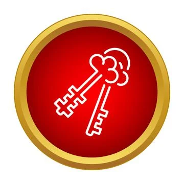 Keys icon representing access, security, and solution Stock Illustration