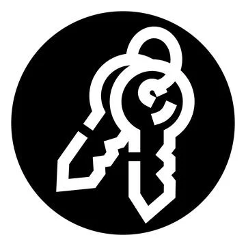 Keys icon representing home access and security Stock Illustration